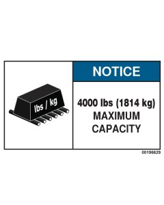 4000 LBS Capacity Label (00196629)