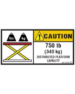 750 lb Capacity Label - 00196757
