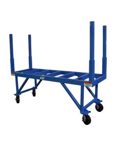 These heavy-duty carts safely and efficiently transport materials like lumber, pipe, rebar, and tools.