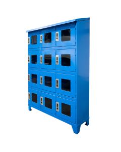 Each locker compartment locks individually, while 8&rdquo; x 8&rdquo; plexi-glass windows offer full visibility to contents