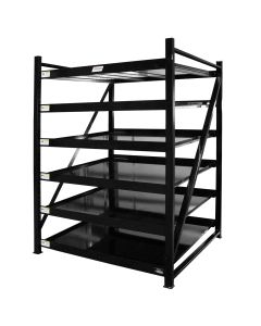 Modular Storage Rack, 6-Shelves with Adjustable Dividers