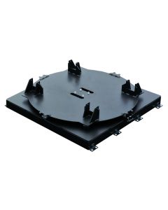 This durable 360&deg; rotating base easily mounts to your setup and supports most industrial jack stands for smooth, efficient cable handling.