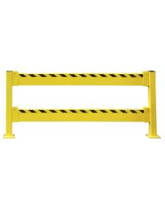 The Structural Barrier Rail is a heavy-duty traffic/machinery guard rail system designed to resist the force of a forklift strike. 