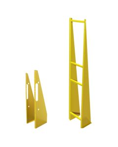 The Vertical Charger Mount (VCM) attaches to charger stands or racking to accommodate chargers that more typically mount to walls.