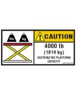 4000 lb Capacity Label - 00196754