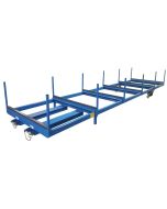 The slim design of the Conduit Carrier Cart (CC) is great for narrow aisles where a forklift simply cannot fit.