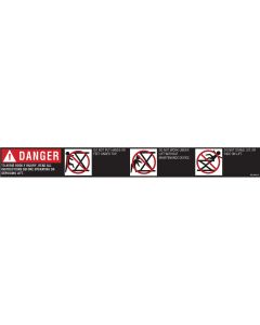 Danger/To Avoid Bodily Injury, Read All Instructions Before Operating or Servicing Lift Label