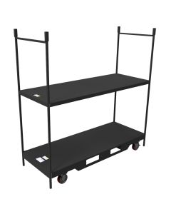 Material Cart, 30 x 80, 2 Shelves, Stackable