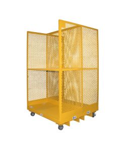 Order Picking Cart, 48x48, 2 Fixed Shelves, Double-Sided