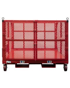 Material Handling Cage, 60 x 60, Ramp and Double Door Gate