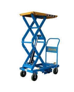 Manual Mobile Dual Scissor Lift Tables maximize productivity by positioning loads at a convenient work height.