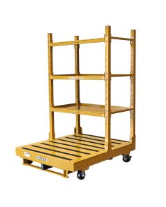 Modular Order Picking Cart with optional Fork Pockets, Three 24&rdquo; Deep Shelf Kit, and Anti-Skid Tape
