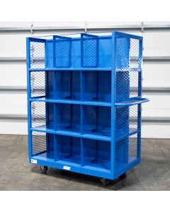 Order Picker Cart, 32 x 52, Double-Sided, 24 Compartments