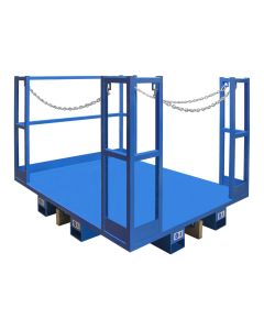 Order Picking Platform, 60x72, 3 Open Sides with Chain Gate