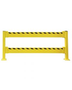 The Structural Barrier Rail is a heavy-duty traffic/machinery guard rail system designed to resist the force of a forklift strike. 
