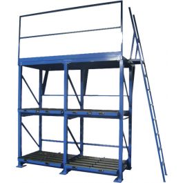 Double Stack Forklift Battery System Stands