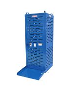 This heavy-duty formed and welded cabinet securely stores industrial gas cylinders