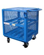 The BHS Cylinder Transporter Cage is a heavy-duty formed and welded cage used to securely store and transport small cylinders.